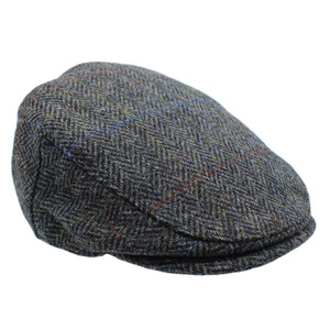 Heather Hats & Accessories Highland Harris Tweed Flat Cap - Granite in Granite