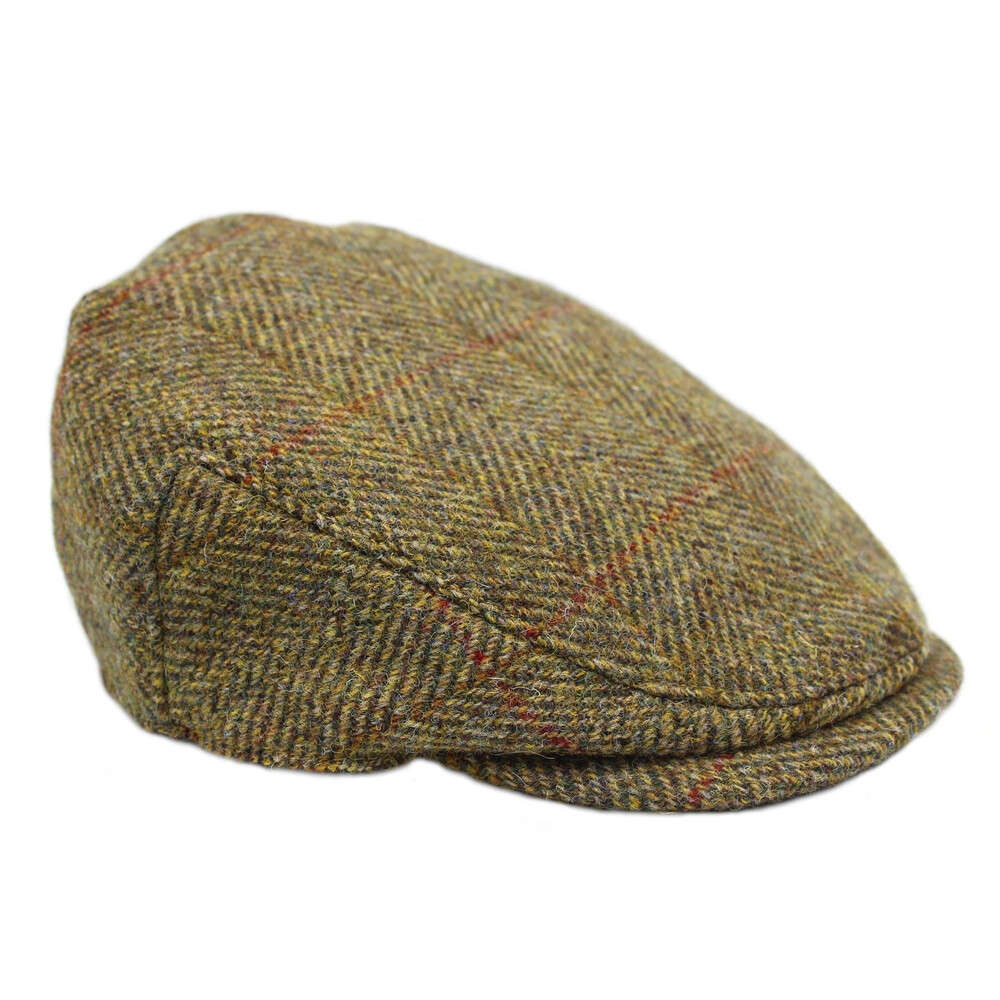 Heather Hats & Accessories Highland Harris Tweed Flat Cap - Harvest in Harvest