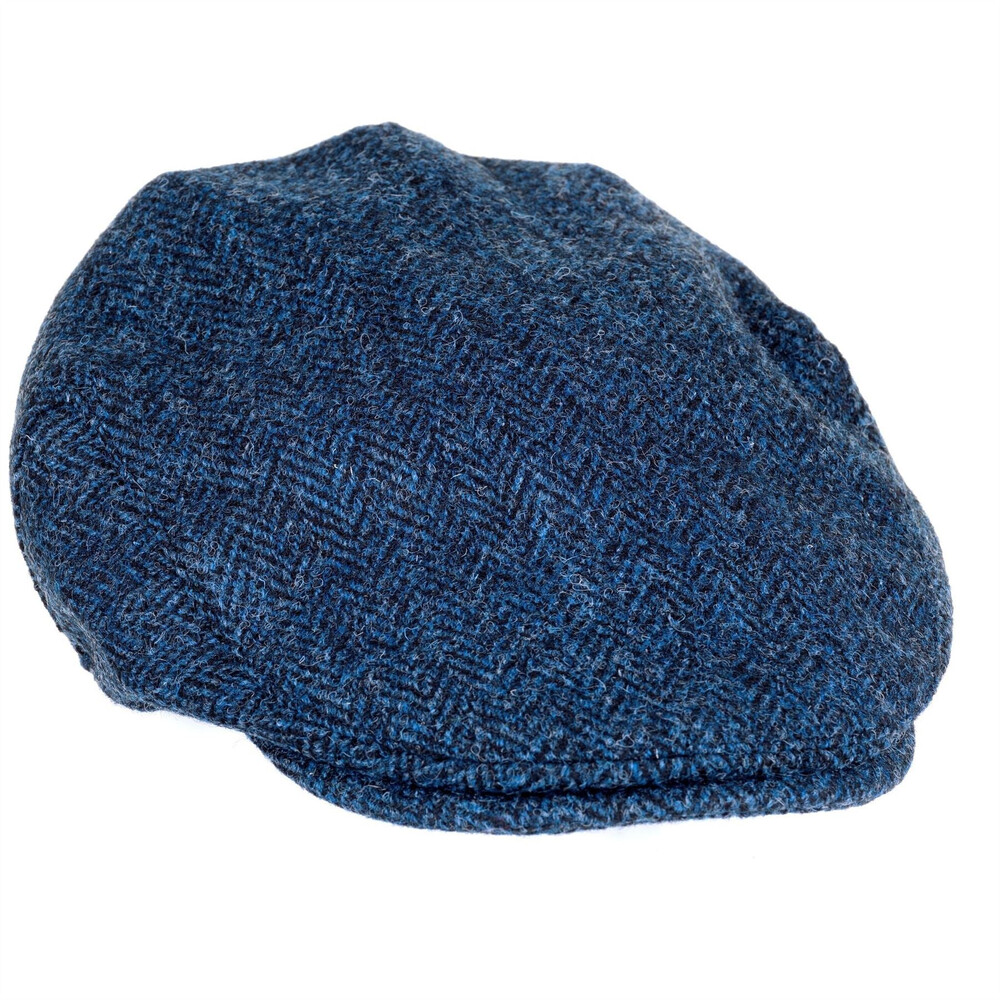 Heather Hats & Accessories Highland Harris Tweed Flat Cap - Midnight in Midnight