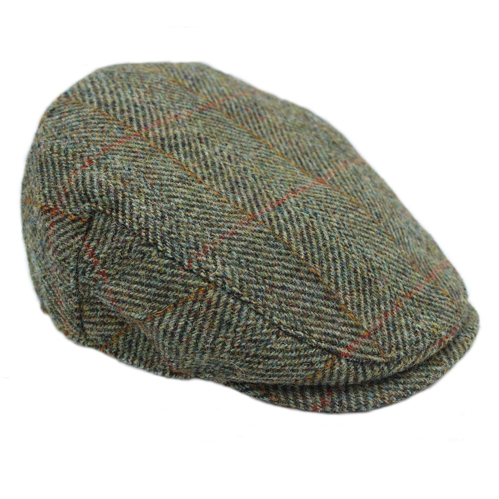 Heather Hats & Accessories Highland Harris Tweed Flat Cap - Sage in Sage