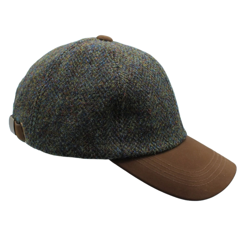 Heather Hats & Accessories Glencairn Harris Tweed Baseball Cap - Forest in Forest