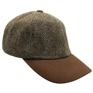 Heather Hats & Accessories Glencairn Harris Tweed Baseball Cap - Moorland in Moorland
