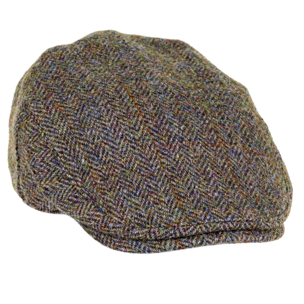 Heather Hats & Accessories Highland Harris Tweed Flat Cap - Moorland in Moorland