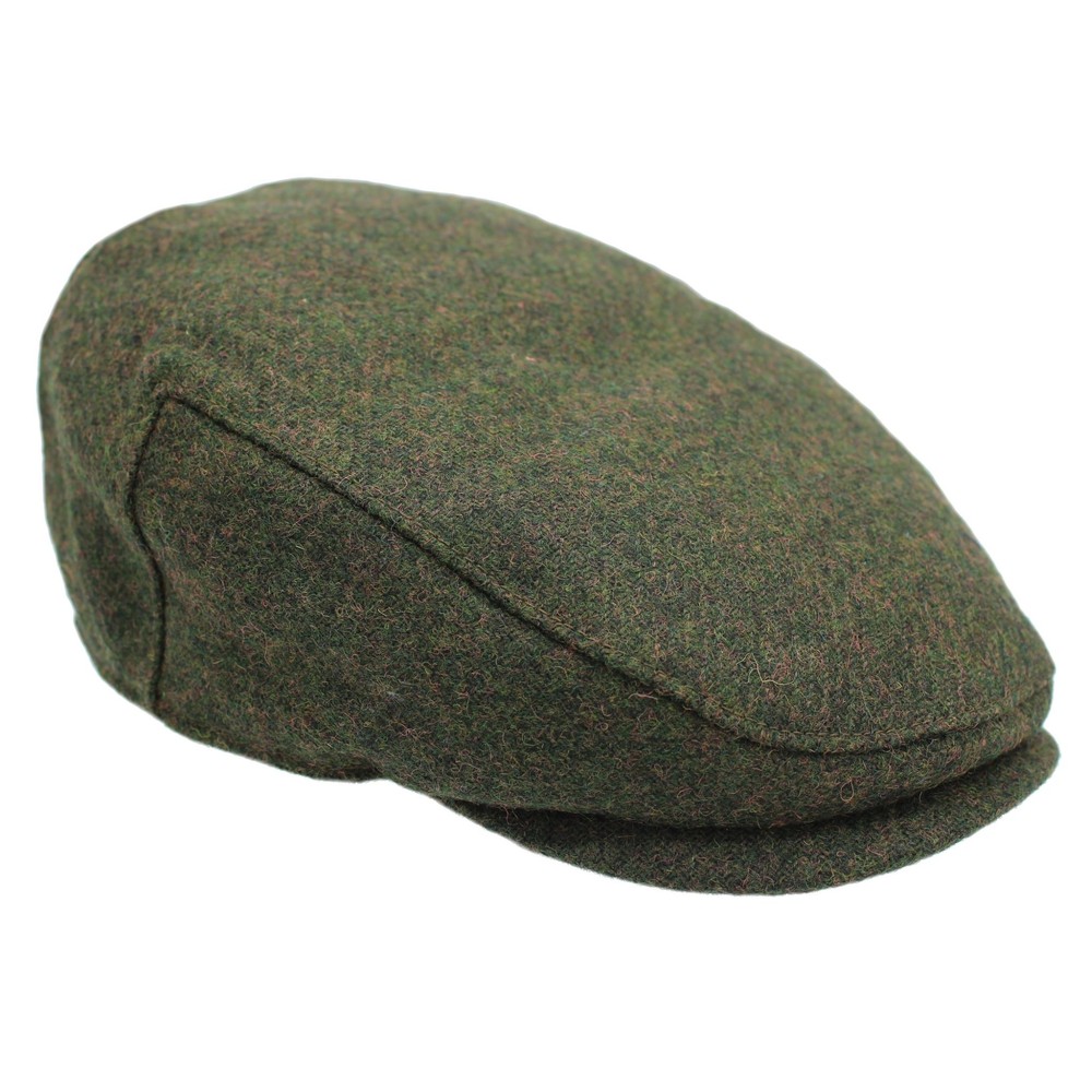 Heather Hats & Accessories Selby Twill Tweed Flat Cap - Fern 