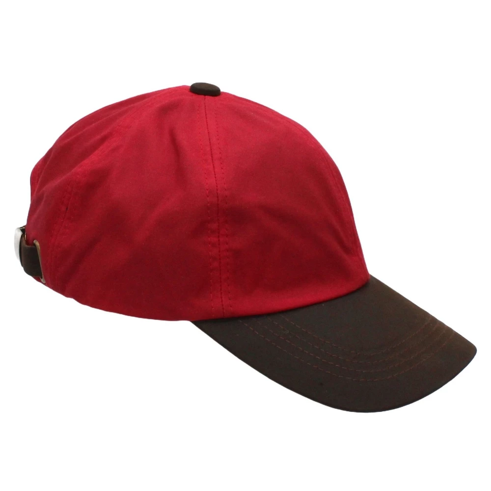 Heather Hats & Accessories Hamilton Wax Leather Peak Baseball Cap - Red in Red