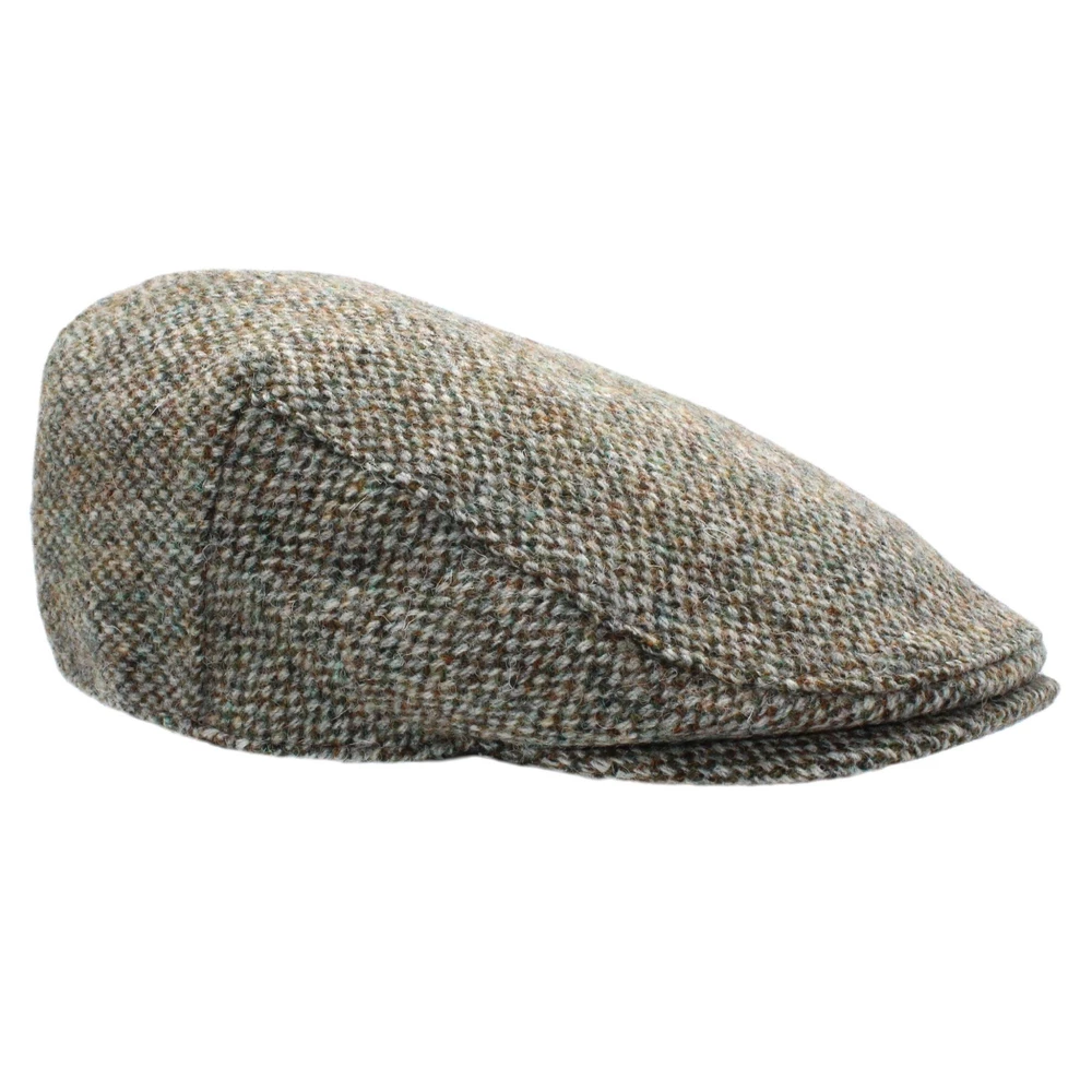 Heather Hats & Accessories Highland Harris Tweed Flat Cap - Pebble in Pebble