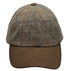 Heather Hats & Accessories Glencairn Harris Tweed Baseball Cap - Mushroom in Mushroom