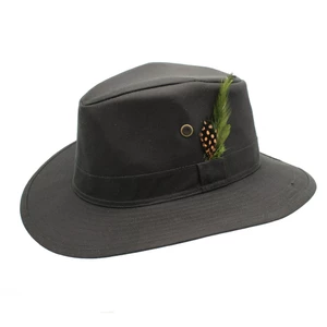 Heather Hats & Accessories Rambler Wax Trilby Hat - Olive in Olive