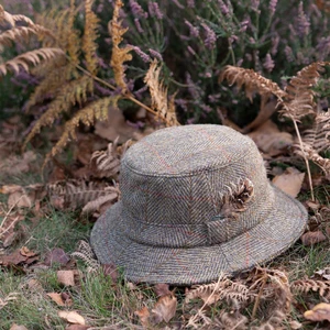 Heather Hats & Accessories Whithorn Harris Grouse Hat - Harvest in Harvest