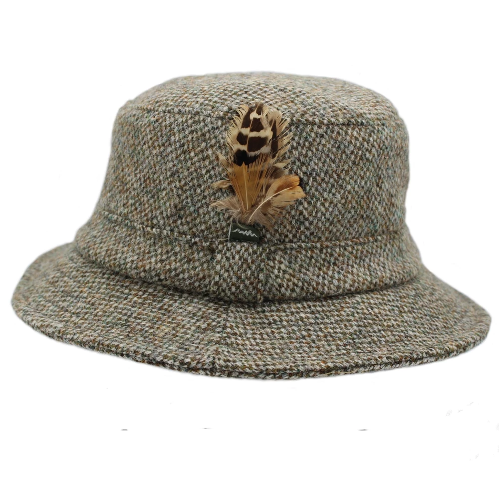 Heather Hats & Accessories Whithorn Harris Grouse Hat - Pebble in Pebble