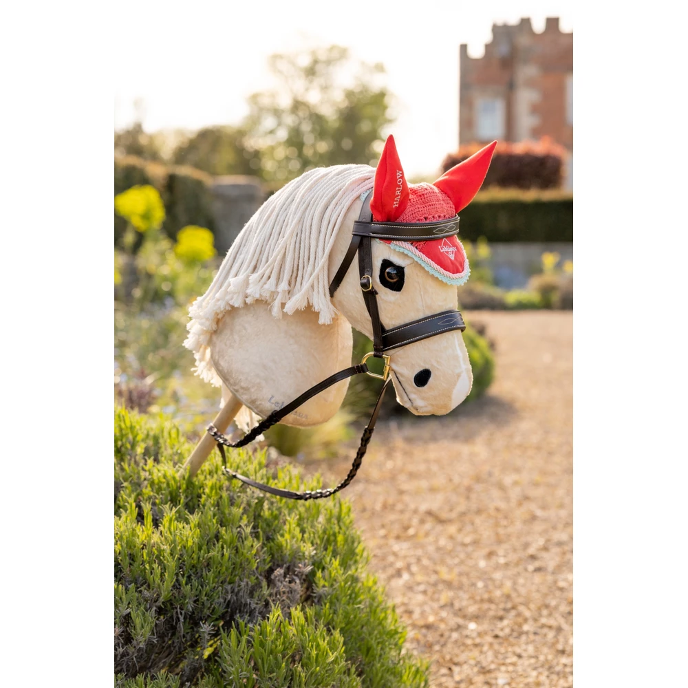 LeMieux Harlow Hobby Horse Fly Hood - Coral Crush in Coral Crush
