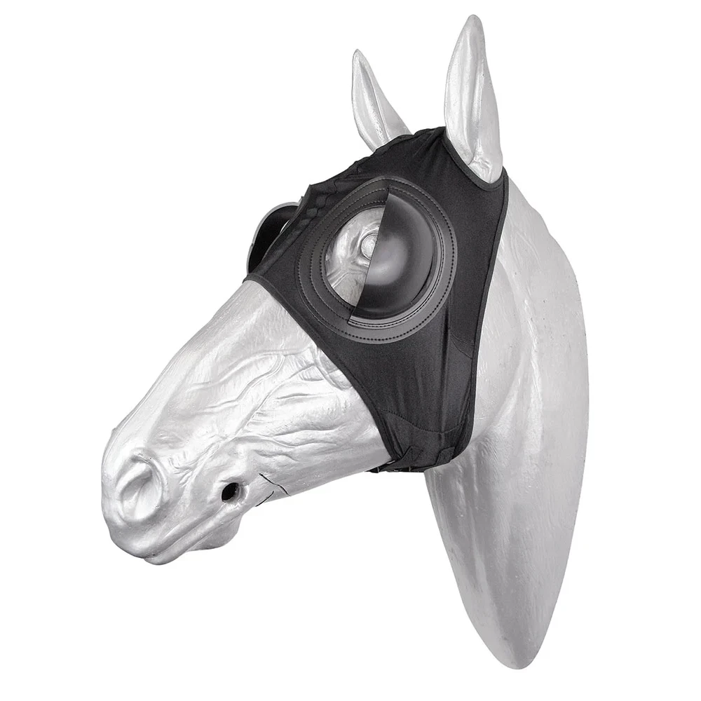 Zilco Stretch Race Hood - Full Cup Visor with Slots Black in Black