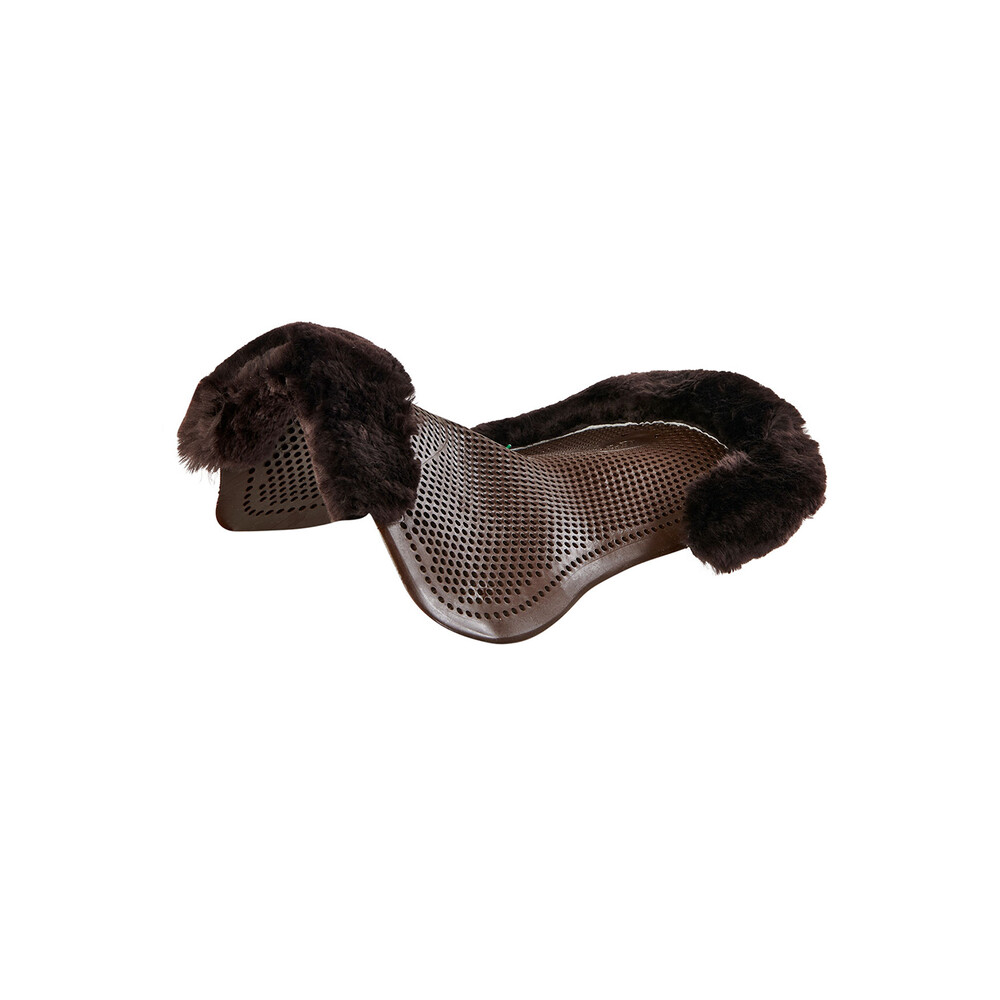 Acavallo Active Pony Gel Pad Cut Out Sheepskin Just Gel - Brown in Brown