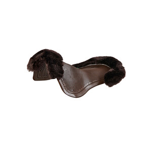 Acavallo Active Pony Gel Pad Cut Out Sheepskin Just Gel - Brown in Brown