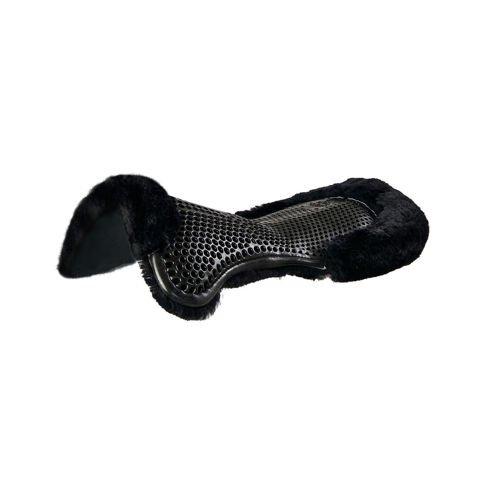 Acavallo Gel Pad And Front Riser Full Sheepskin - Black in Black