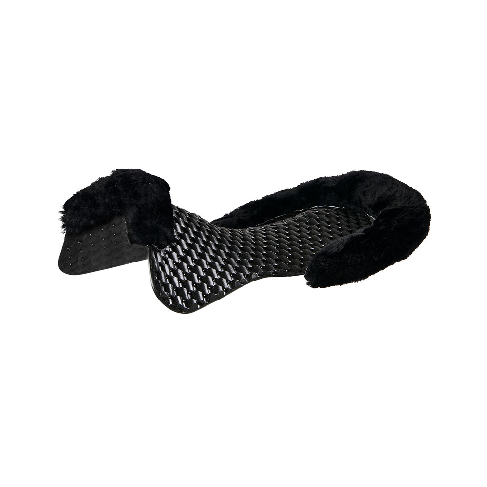 Acavallo Respira Air Release Soft Gel Pad Cut Out Sheepskin Just Gel - Black in Black
