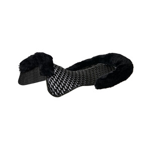 Acavallo Respira Air Release Soft Gel Pad Cut Out Sheepskin Just Gel - Black in Black