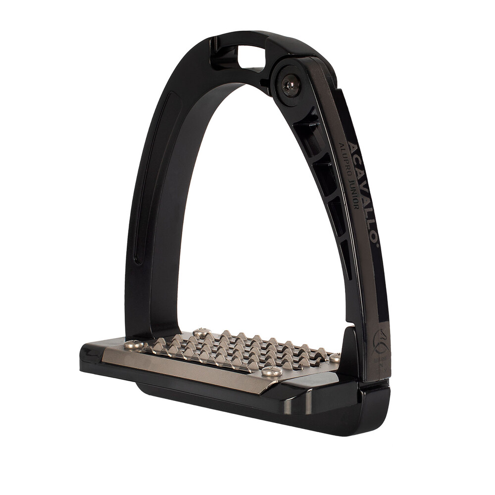 Acavallo Arena Alupro Stirrup Junior (Panca 10,5Cm) - Black in Black