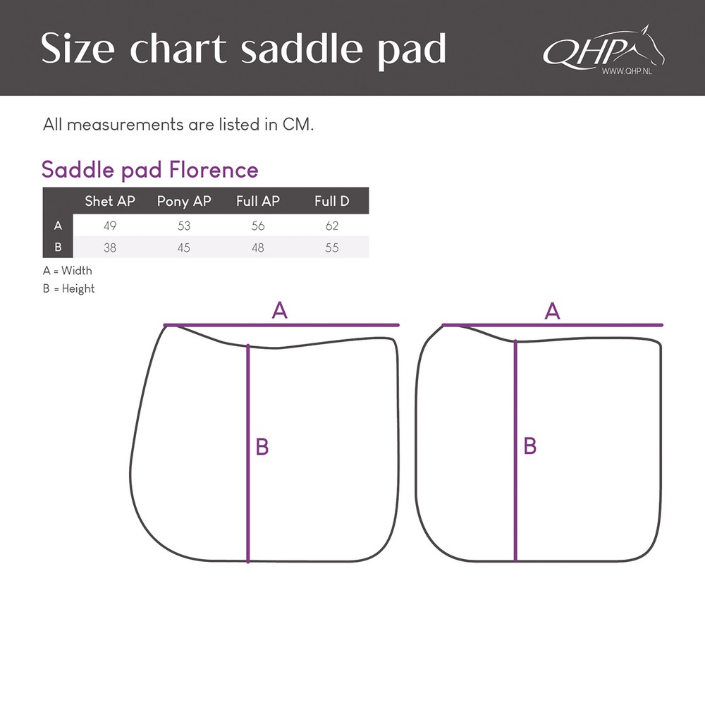 QHP GP Saddle pad Florence - White