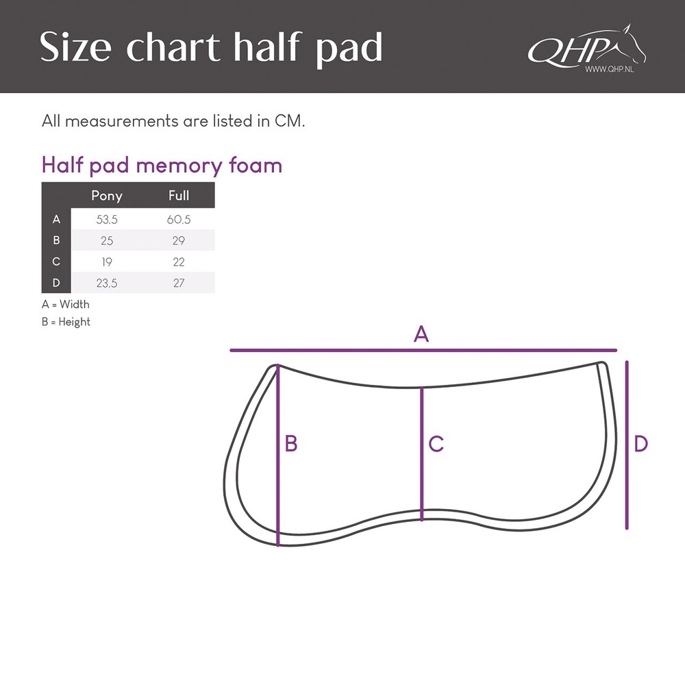 QHP Half pad memory foam - Black