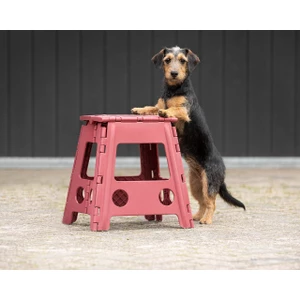 QHP Step-up stool - Burgundy in Burgundy
