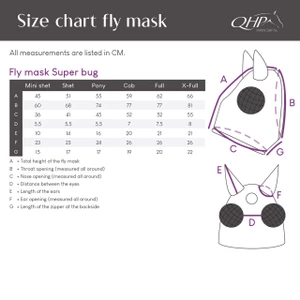 QHP Fly Mask Super Bug - Zebra 