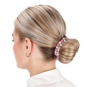 QHP Hair Scrunchie Gloss - White/Pink 