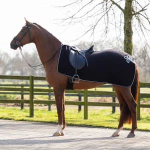 QHP Exercise rug fleece ornament - Black/silver in Black/Silver