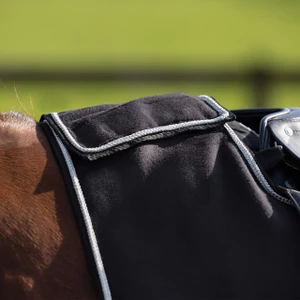 QHP Exercise rug fleece ornament - Black/silver in Black/Silver