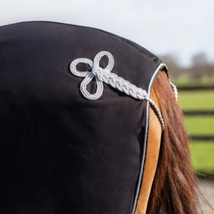 QHP Exercise rug fleece ornament - Black/silver in Black/Silver