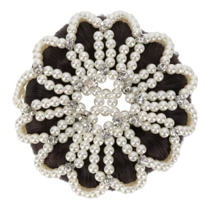 QHP Hair net Pearl with strass - White 