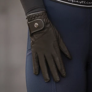QHP Glove leather Pro - Black 