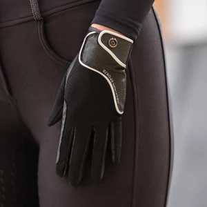 QHP Glove Summer mesh - Black in Black