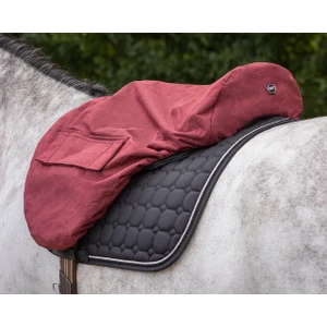 QHP saddle cover - Burgundy in Burgundy