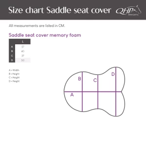QHP Saddle seat cover memory foam - Black in Black