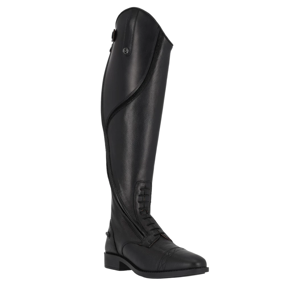 QHP Riding boot Tamar Junior wide - Black in Black