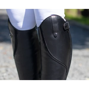 QHP Riding boot Tamar Junior wide - Black in Black