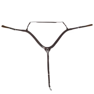QHP Breastplate with long bridge - Dark Brown in Dark Brown
