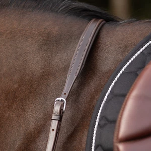 QHP Breastplate with long bridge - Dark Brown in Dark Brown