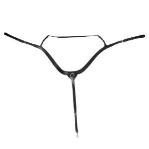QHP Breastplate with long bridge - Black in Black