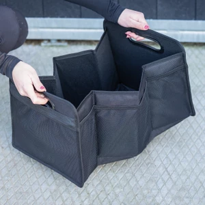 QHP Foldable storage box - Black in Black
