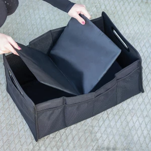 QHP Foldable storage box - Black in Black