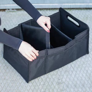 QHP Foldable storage box - Black in Black