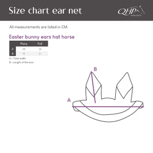 QHP Easter bunny ears hat horse - White in White