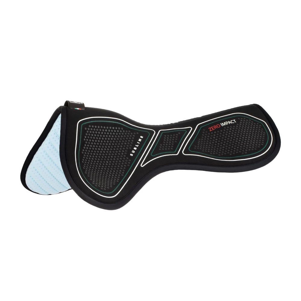 Acavallo Zero Impact Slim Flat half pad - Black in Black