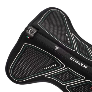 Acavallo Zero Impact Slim Flat half pad - Black in Black