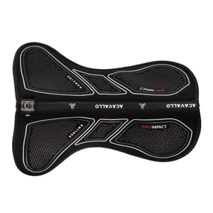 Acavallo Zero Impact Slim Flat half pad - Black in Black