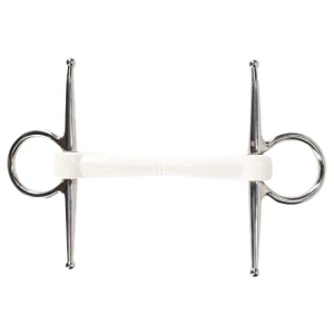 QHP Full cheek bit Flexi - White in White