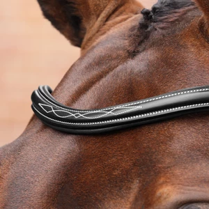 Velociti LUSSO Opus 180M Dressage Flash Bridle - Black 