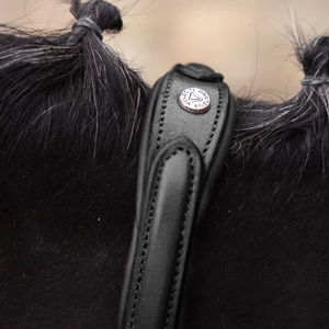 Velociti LUSSO Opus 180M Dressage Flash Bridle - Black in Black